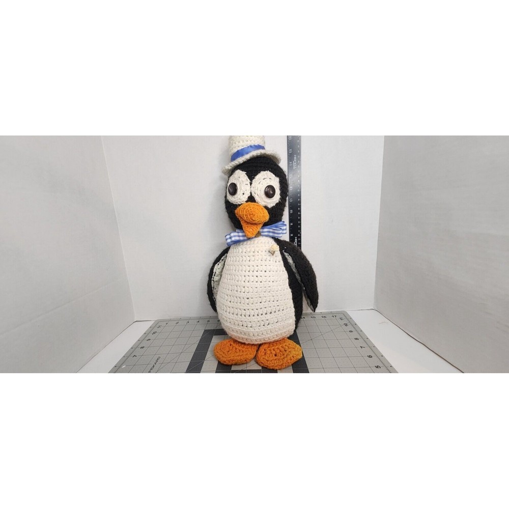 Unique Handmade Knitted Penguin Plush Looks Amazing Approx 18 Inches